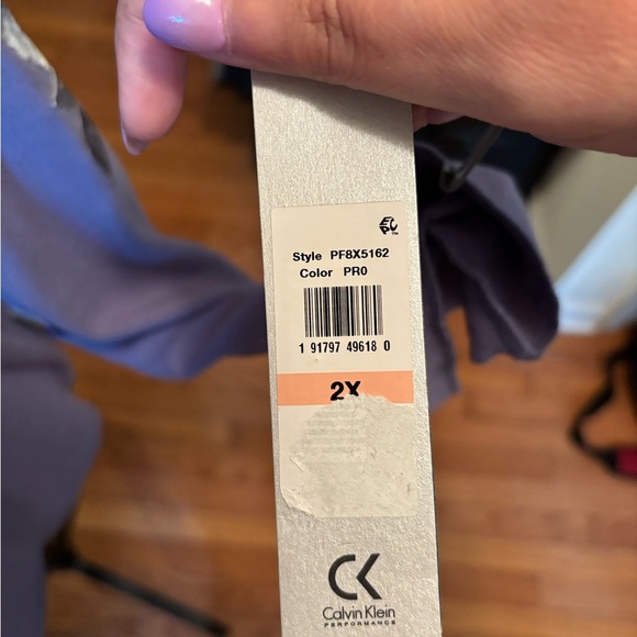 Calvin Klein Performance Lavender Long Sleeve Top 2X - Picture 6 of 9